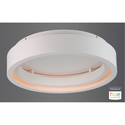 iCorona FoH LED 23.5 inch Matte White Flush Mount Chandelier Ceiling Light