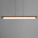 Joist LED 45.25 inch Walnut and Black Linear Pendant Ceiling Light