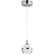 Swank LED 4.5 inch Polished Chrome Single Pendant Ceiling Light