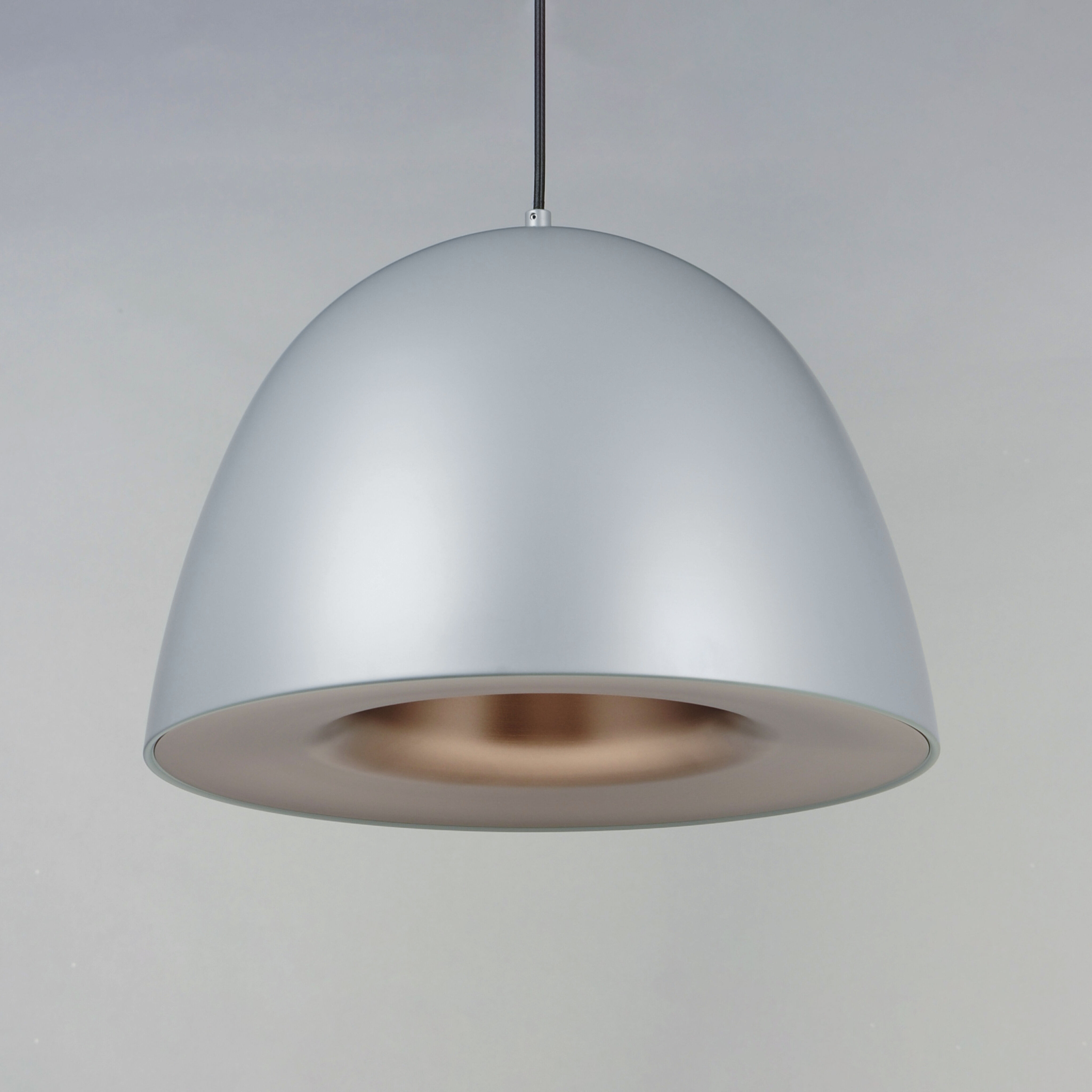Fungo LED 23.5 inch Dark Grey and Coffee Single Pendant Ceiling Light