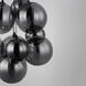 Burst LED 19.75 inch Black Multi-Light Pendant Ceiling Light in Graduating Smoke