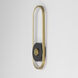 Gravity LED 18 inch Black and Gold Outdoor Wall Mount