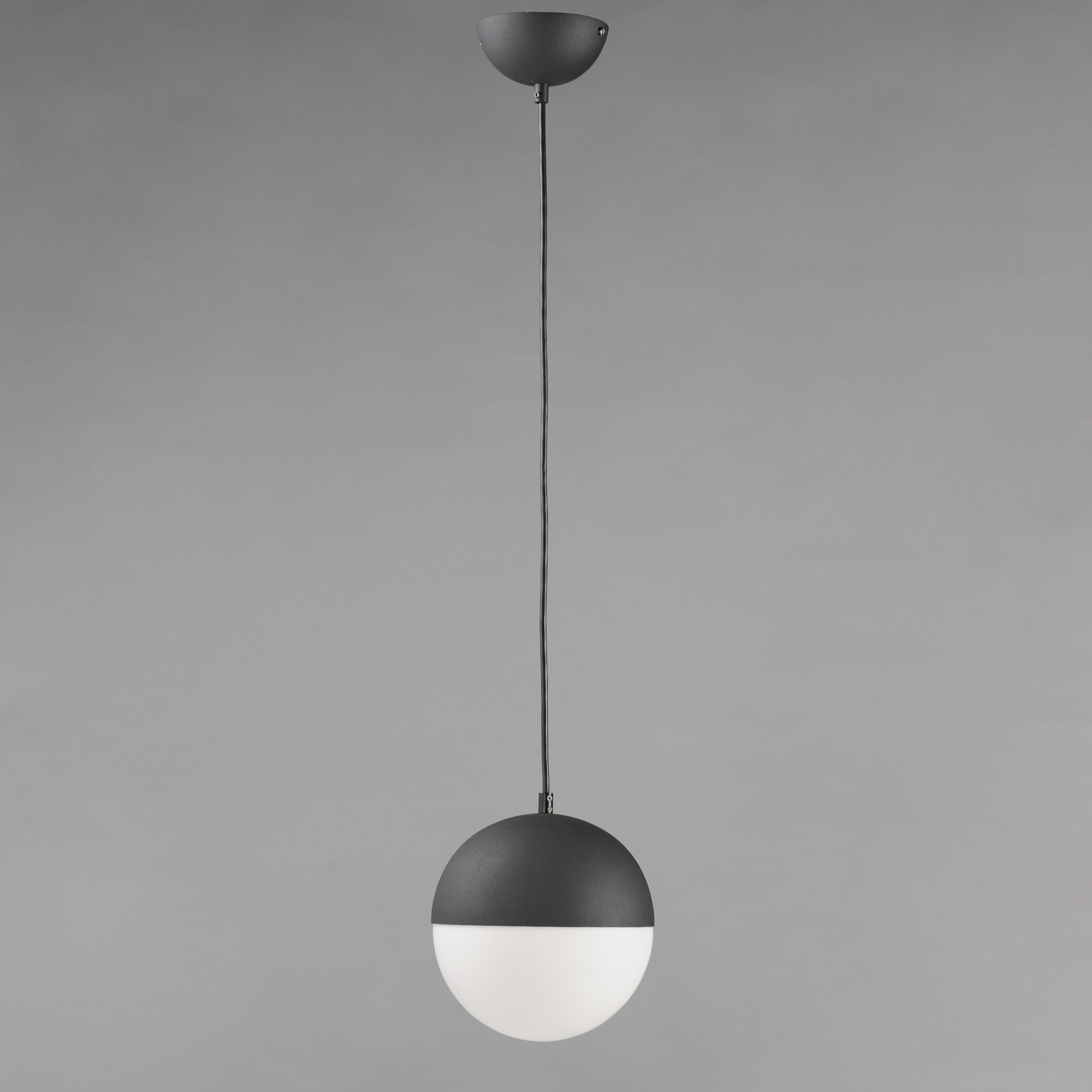 Half Moon LED 7.75 inch Black Mini Pendant Ceiling Light