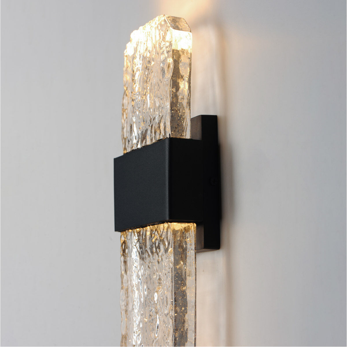 Rune LED 15.5 inch Black Outdoor Wall Sconce