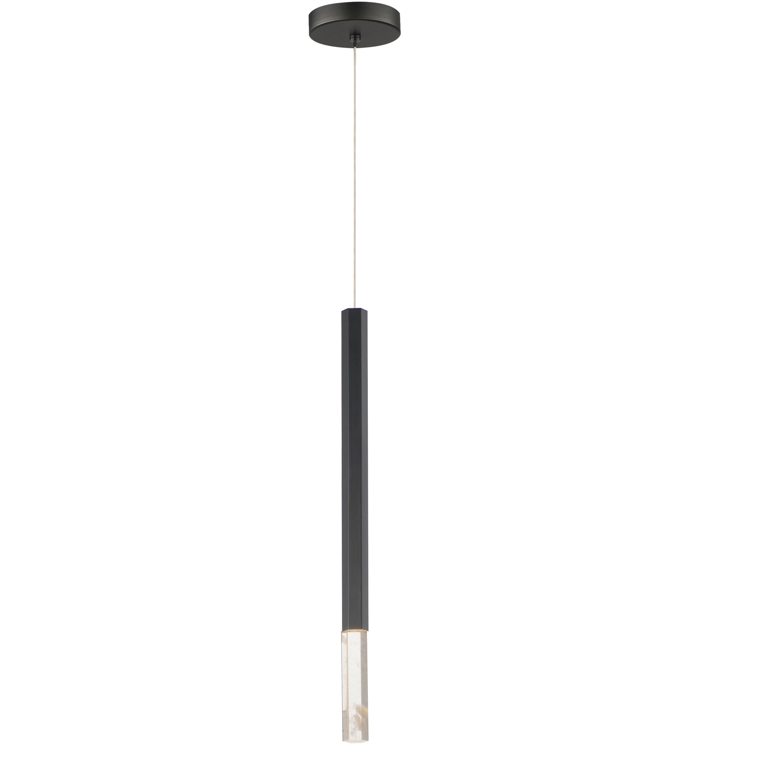 Diaphane LED 1.5 inch Black Single Pendant Ceiling Light