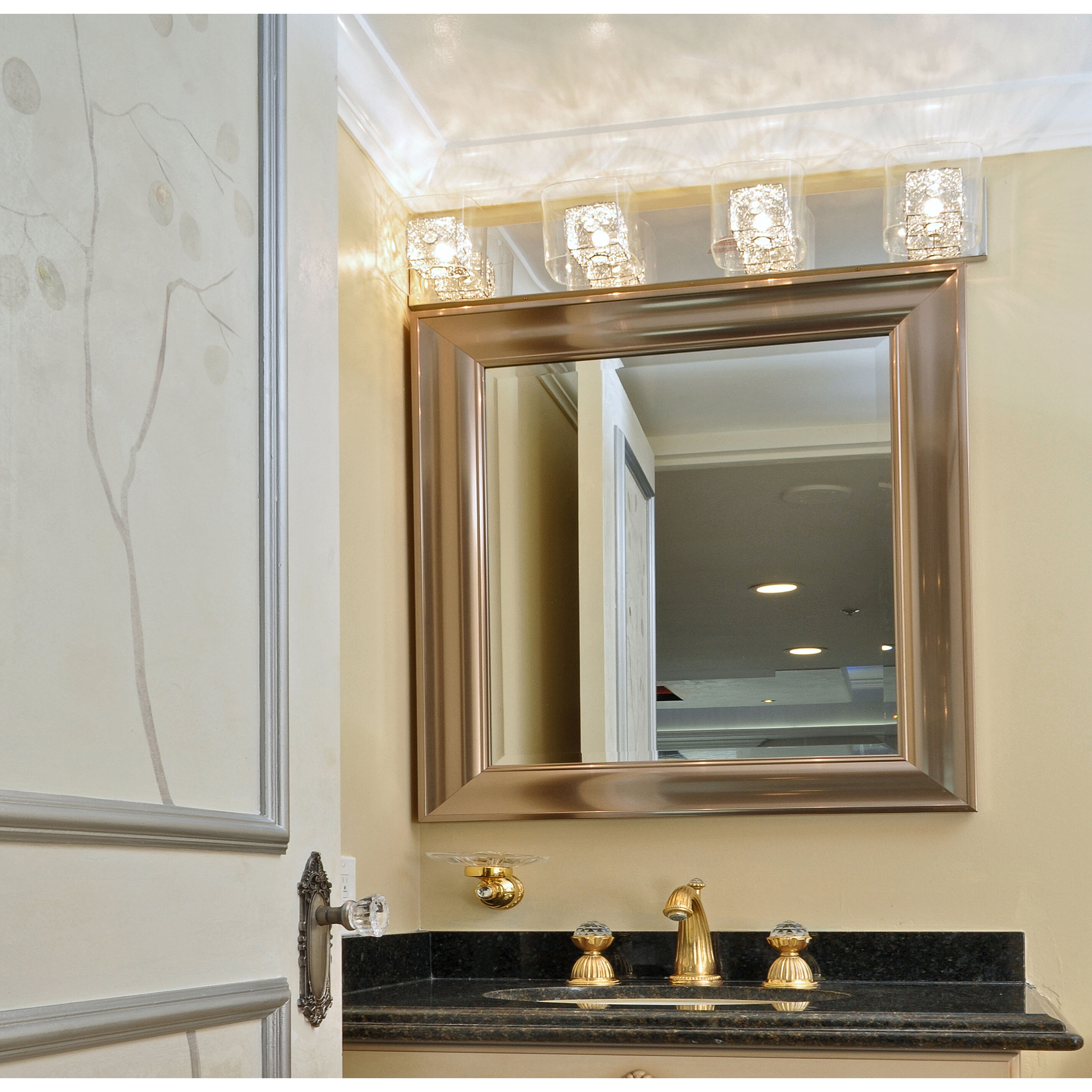 Gem 4 Light 31 inch Polished Chrome Bath Light Wall Light in 31 in.