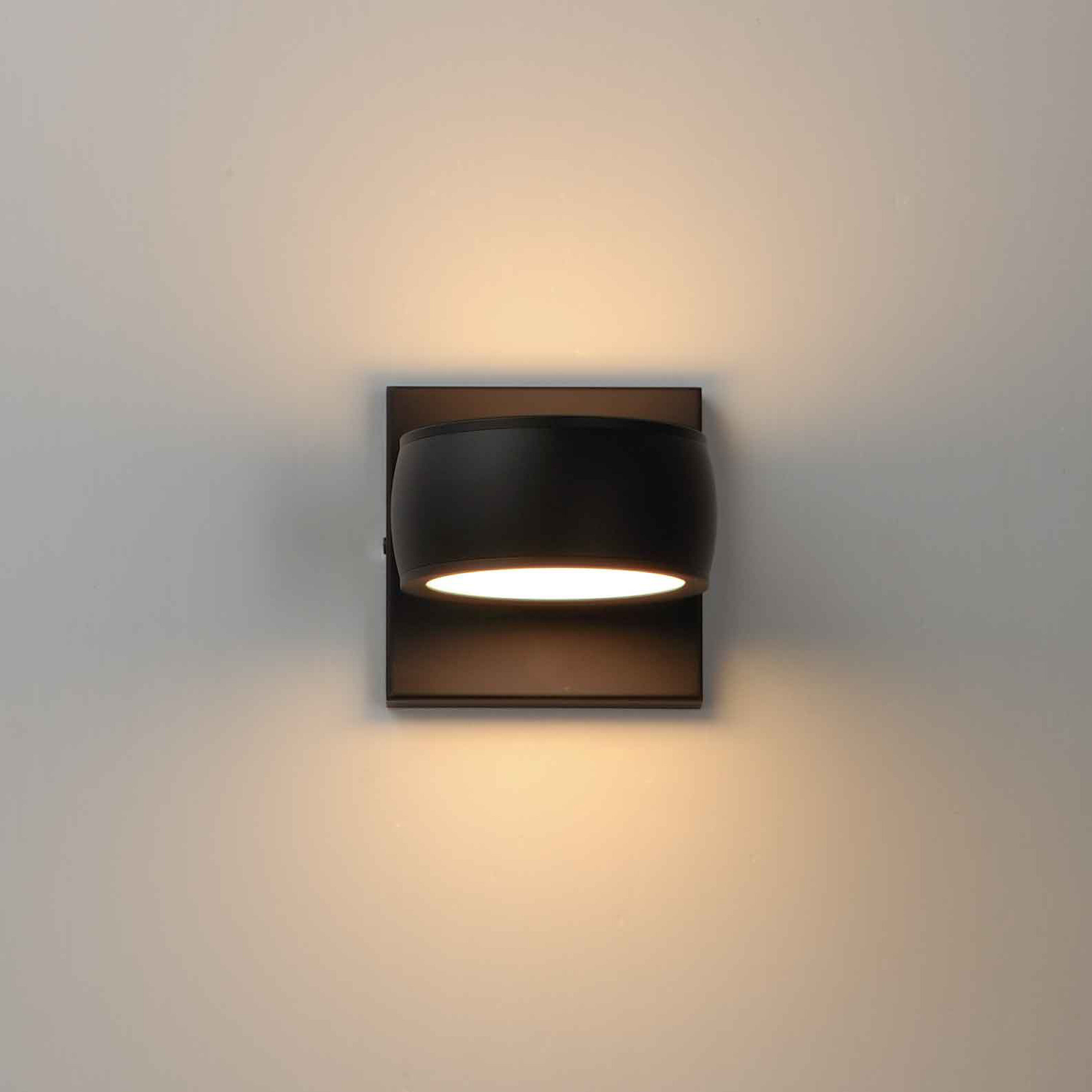 Modular LED 5 inch Black Outdoor Wall Sconce