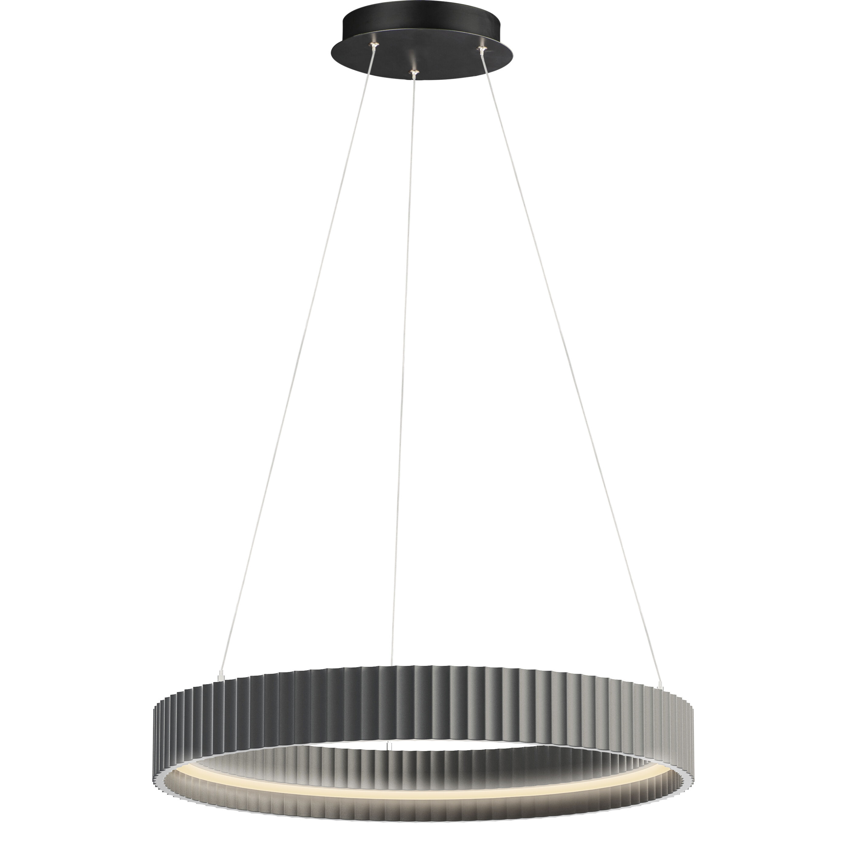 Souffle LED 25 inch Gray Ring Pendant Ceiling Light