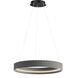 Souffle LED 25 inch Gray Ring Pendant Ceiling Light
