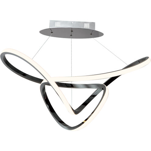 Perpetual LED 32 inch Black Chrome Single Pendant Ceiling Light