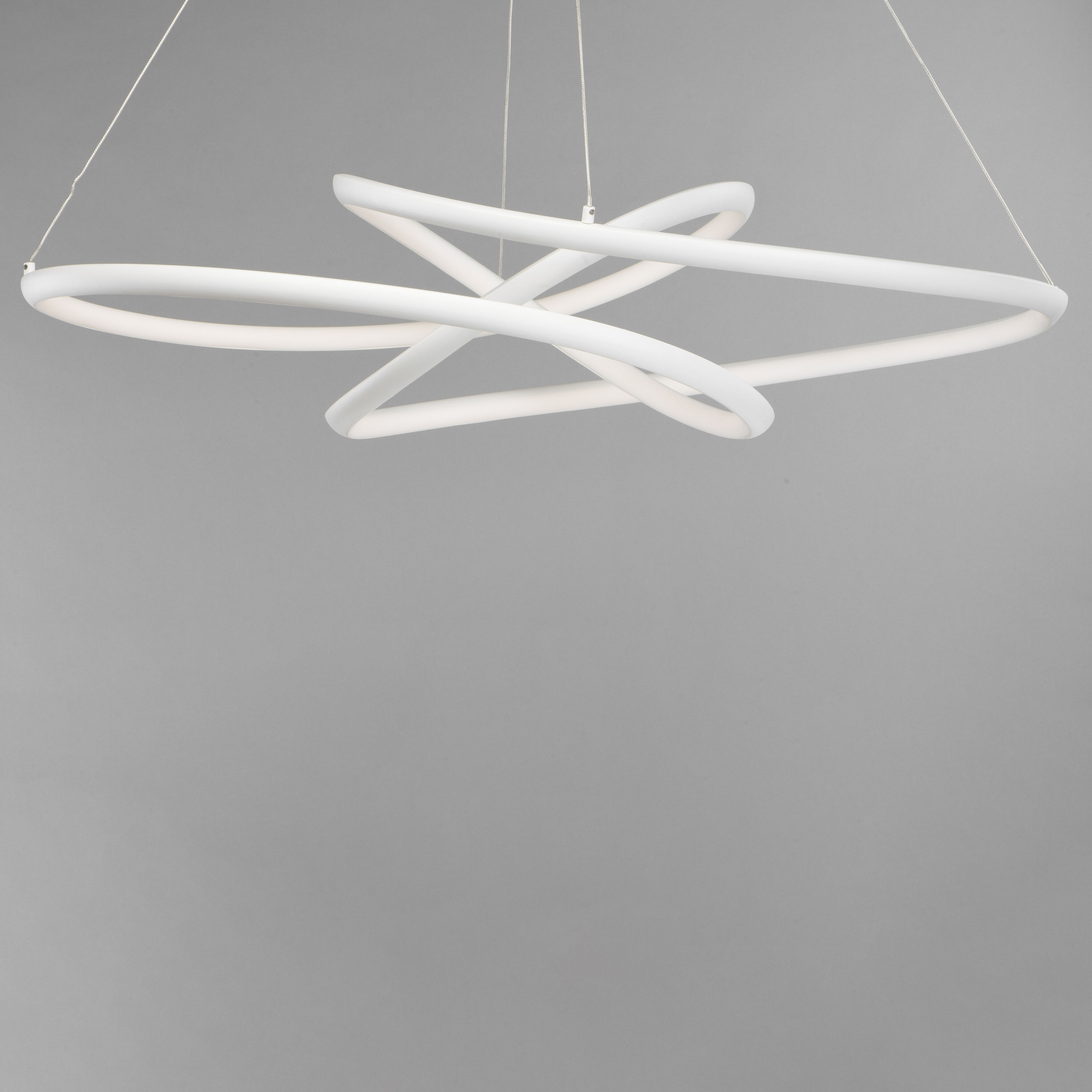 Twisted LED 26.25 inch Matte White Single Pendant Ceiling Light