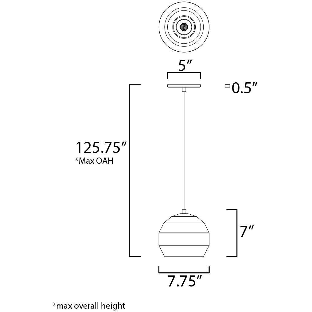 Hive LED 7.75 inch Gray Single Pendant Ceiling Light