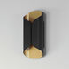 Folio LED 13.75 inch Black and Gold Outdoor Wall Mount in Black/Gold