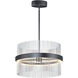 Chimes WiZ LED 23.75 inch Black and Satin Nickel Single Pendant Ceiling Light