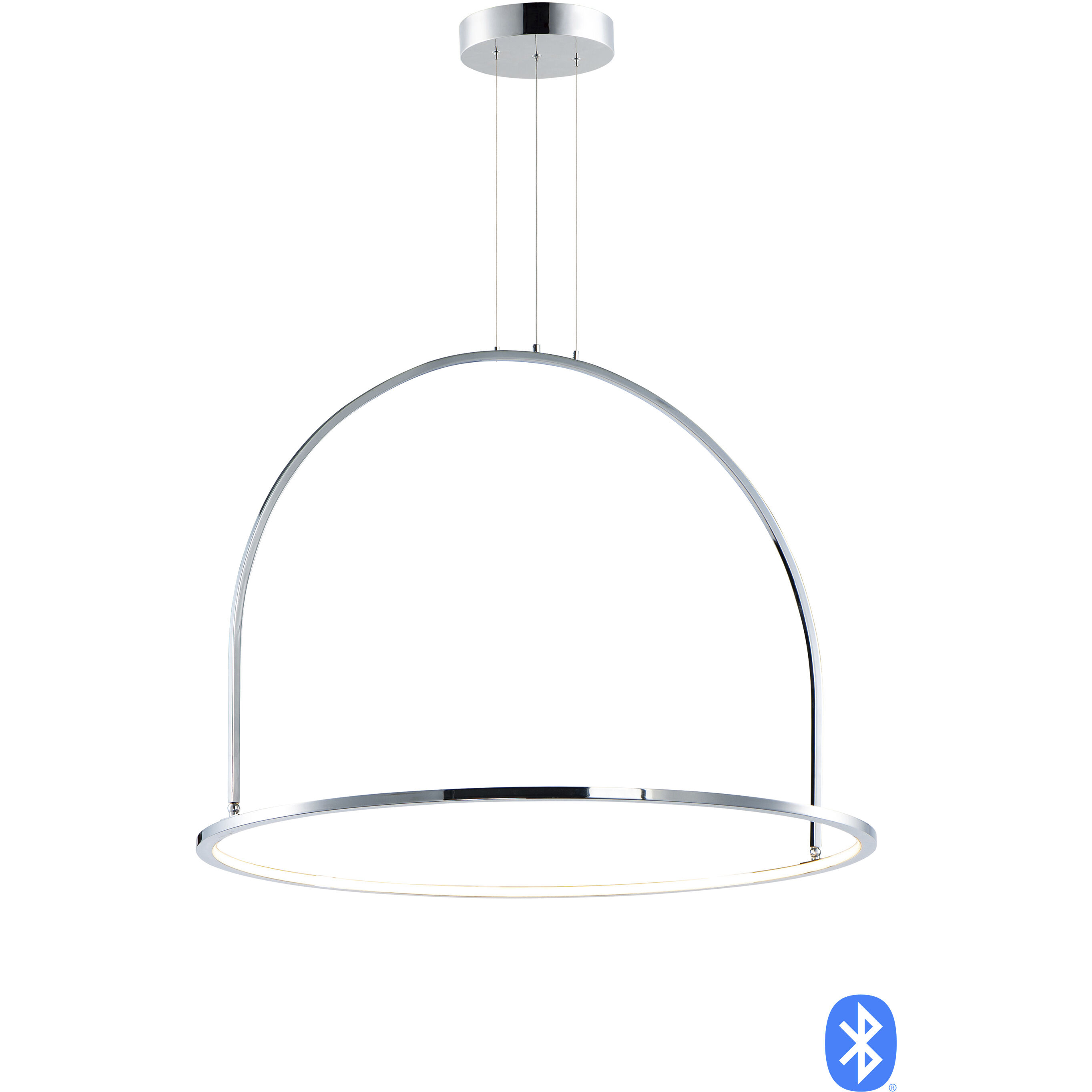 Halo-Old LED 40 inch Polished Chrome Single Pendant Ceiling Light