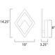Alumilux Rhombus LED 14.25 inch White Outdoor Wall Mount