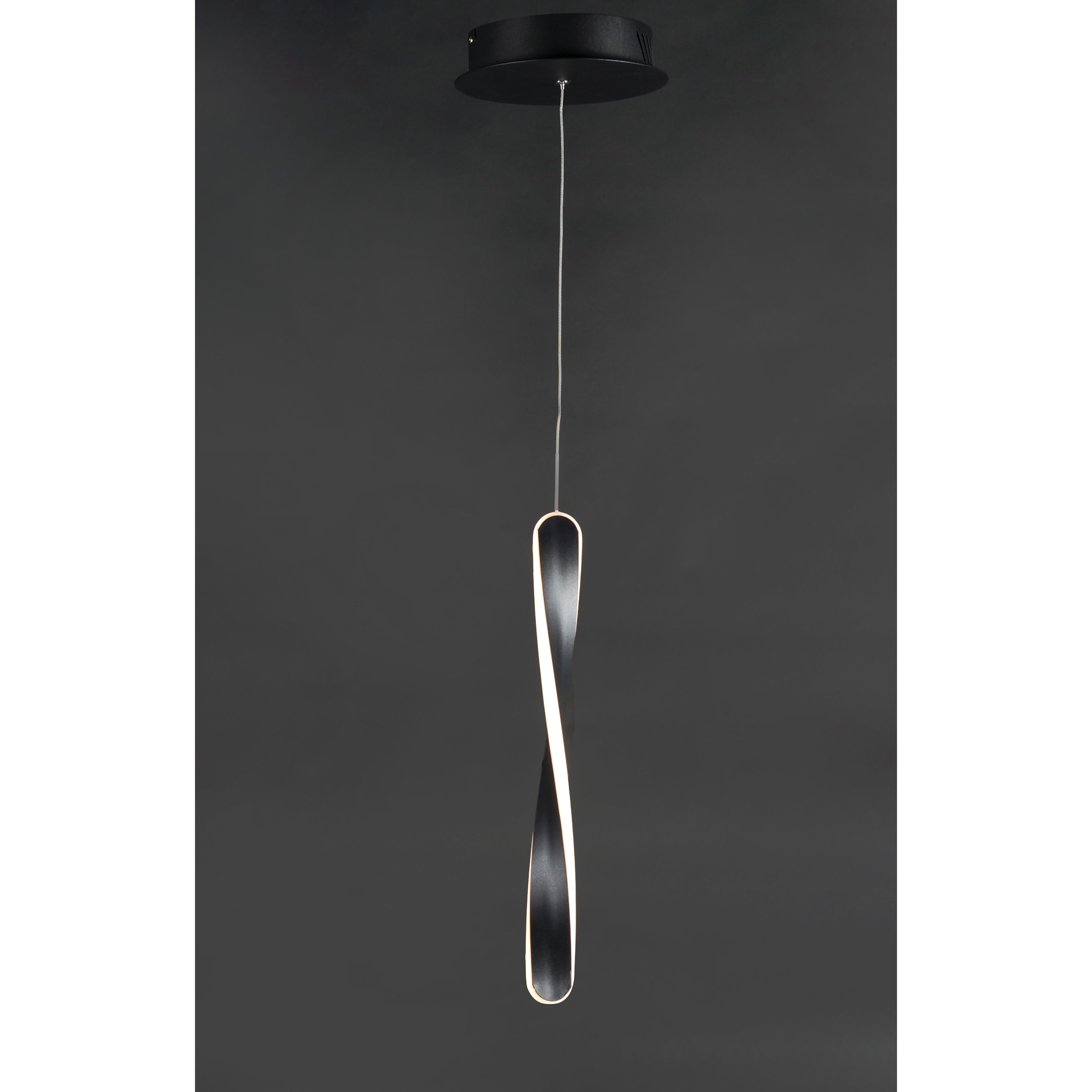 Pirouette LED 8 inch Black Mini Pendant Ceiling Light