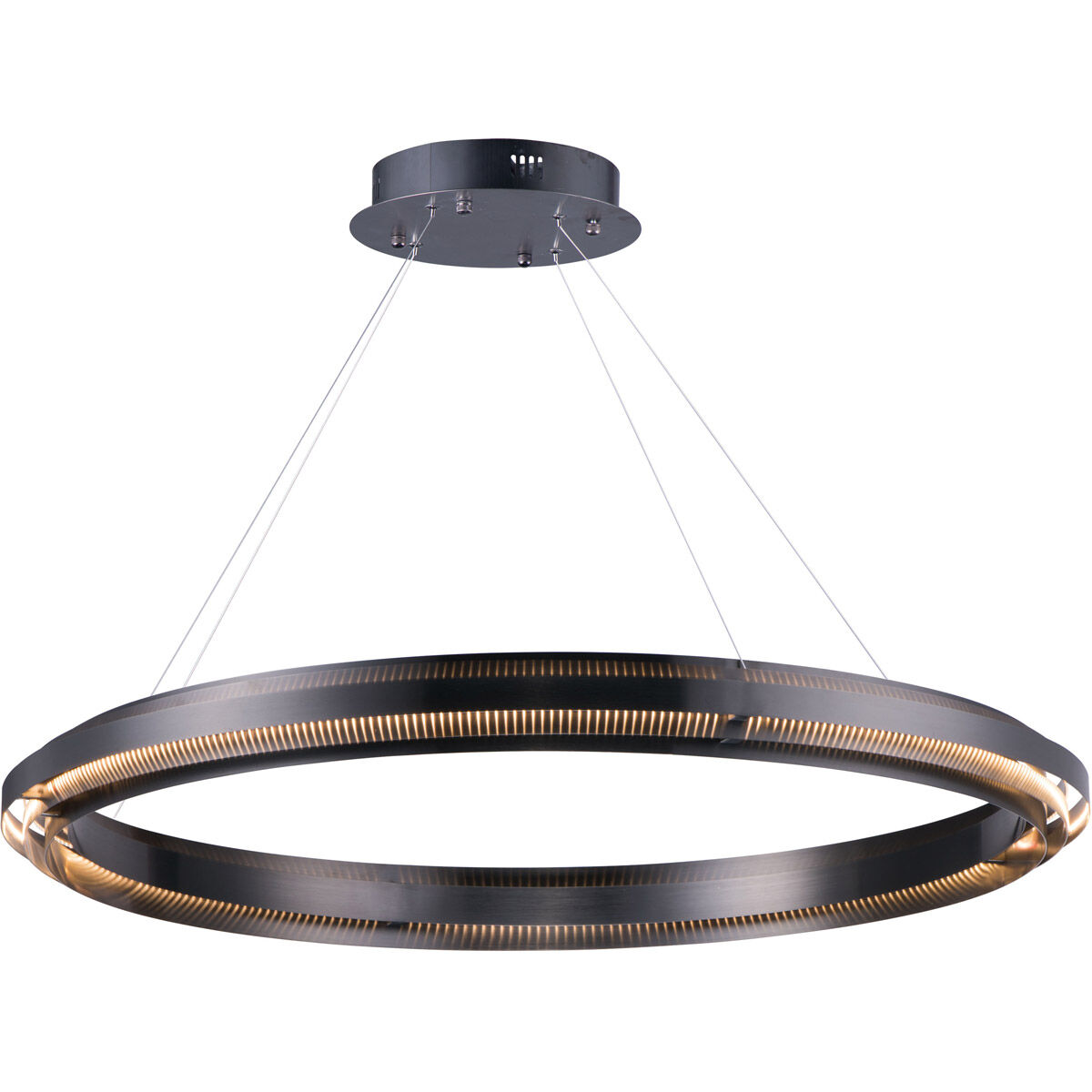 Echo LED 40 inch Brushed Gunmetal Suspension Pendant Ceiling Light