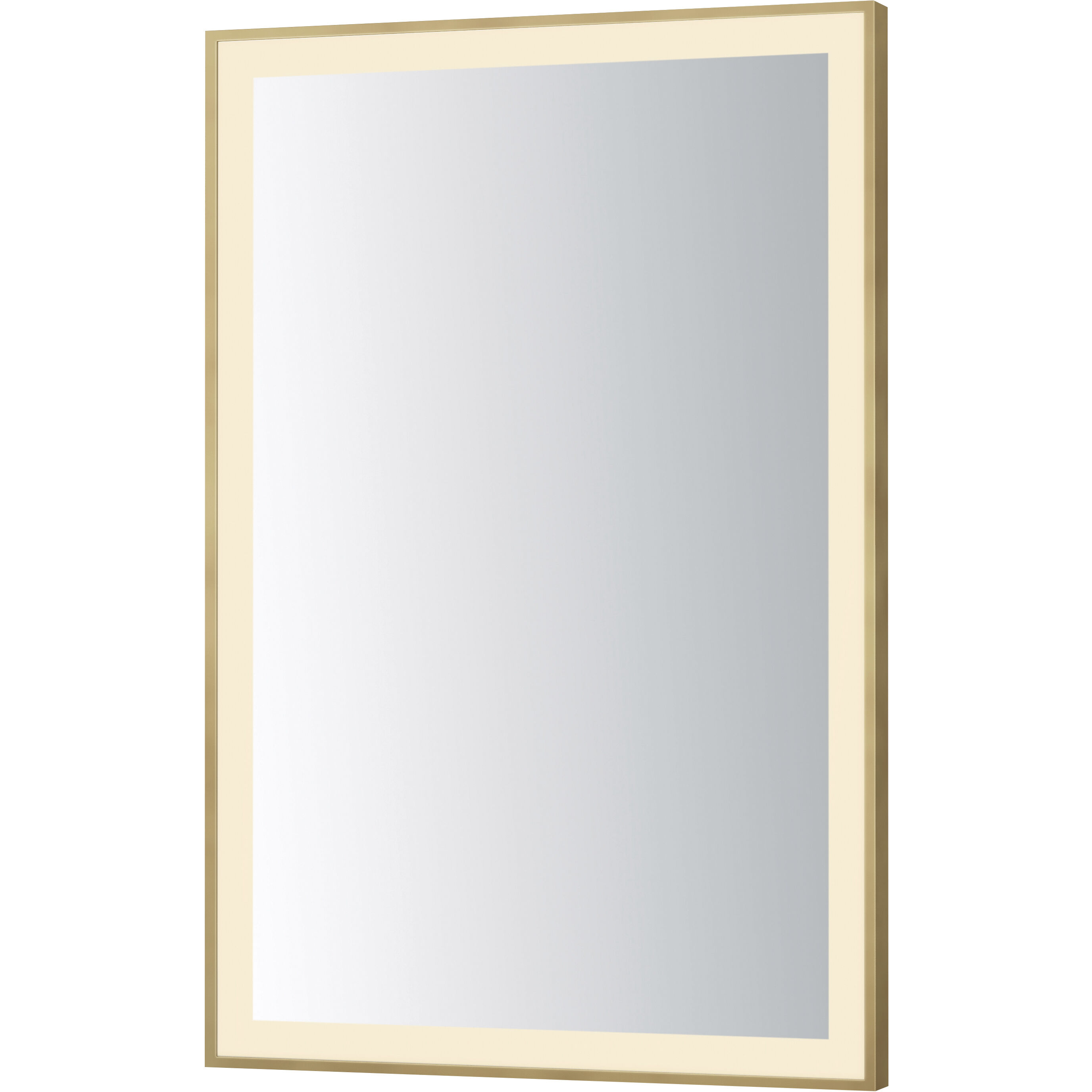 Framed 36 X 24 inch Gold LED Wall Mirror