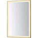 Framed 36 X 24 inch Gold LED Wall Mirror