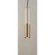 Torch LED 2.5 inch Satin Brass Single Pendant Ceiling Light