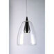 Sven LED 8 inch Polished Chrome and Silver Single Pendant Ceiling Light