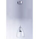 Sven LED 8 inch Polished Chrome and Silver Single Pendant Ceiling Light