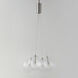 Burst LED 17 inch Satin Nickel Multi-Light Pendant Ceiling Light in Clear
