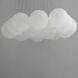Burst LED 35.25 inch Gold Multi-Light Pendant Ceiling Light in Translucent Frost