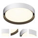 Echo LED 24 inch White and Black Flush Mount Ceiling Light in White/Black