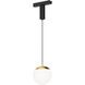 Continuum - Track 1 Light 120 White and Natural Aged Brass Track Light Ceiling Light