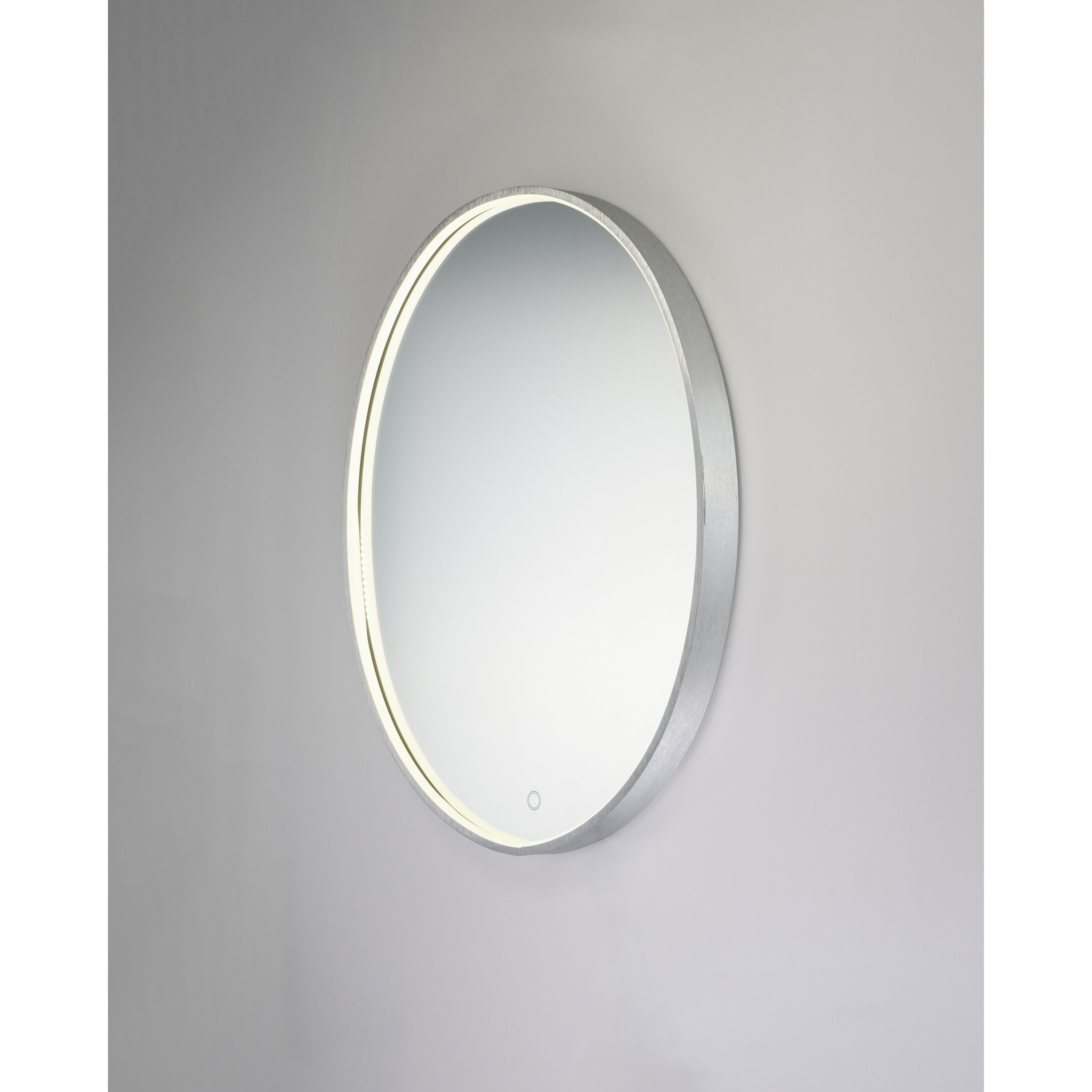 Mirror 27.5 X 27.5 inch Brushed Aluminum LED Wall Mirror