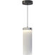 Highball LED 4.25 inch Black Mini Pendant Ceiling Light in Translucent Frost