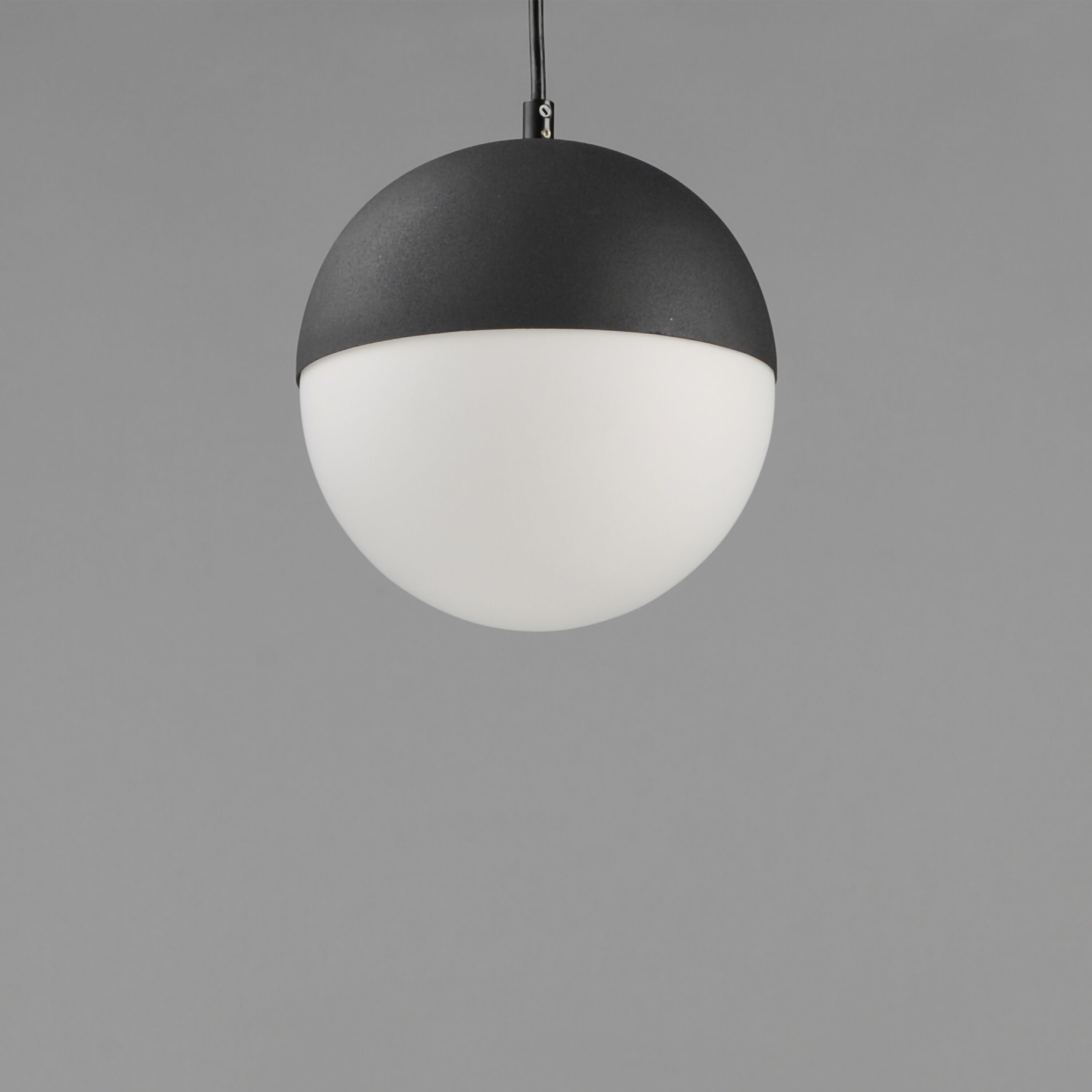 Half Moon LED 7.75 inch Black Mini Pendant Ceiling Light
