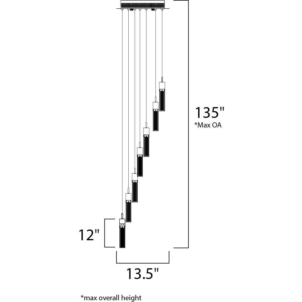 Fizz III LED 13.5 inch Bronze Multi-Light Pendant Ceiling Light