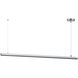 Continuum LED 47 inch Satin Aluminum Linear Pendant Ceiling Light