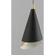 Mermaid LED 4.75 inch Black and Metallic Gold Mini Pendant Ceiling Light