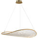 Moonscapes LED 22.5 inch Brushed Champagne Single Pendant Ceiling Light