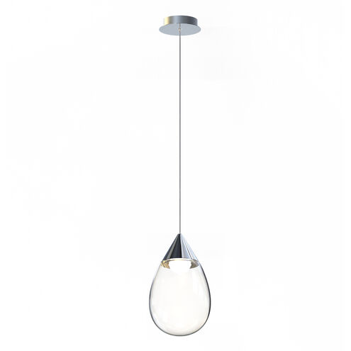 Dewdrop LED 7.75 inch Polished Chrome Single Pendant Ceiling Light
