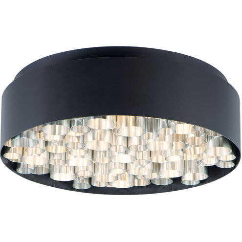 Pipes LED 24 inch Black/Brushed Aluminum Flush Mount Ceiling Light