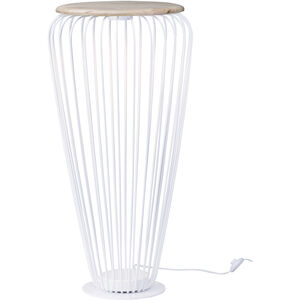 Cage 40 inch 7.00 watt White/Navaho White Floor Lamp Portable Light