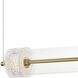 Elysian LED 58.25 inch Natural Aged Brass Linear Pendant Ceiling Light
