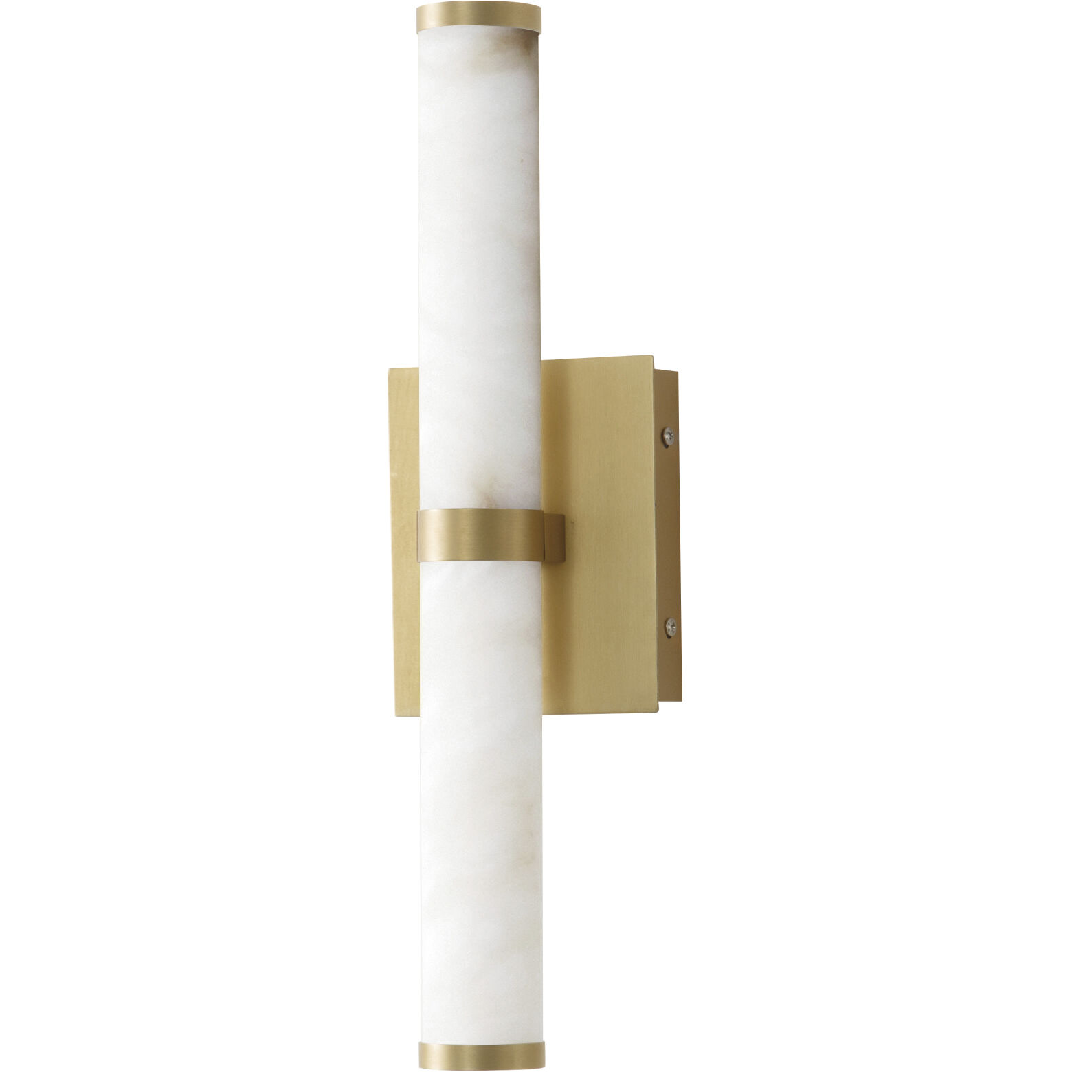 Aragon Wall Sconce Wall Light in White Alabaster and Gold