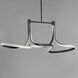 Serpentine LED 56.5 inch Black Linear Pendant Ceiling Light