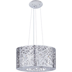 Inca LED 16 inch Polished Chrome Pendant Ceiling Light in Clear/White, With Bulb