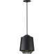 Phoenix LED 9 inch Black and Gold Single Pendant Ceiling Light in Black/Gold