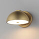 Cauldron LED 7 inch Gold Outdoor Wall Mount