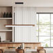 Joist LED 45.25 inch Walnut and Black Linear Pendant Ceiling Light