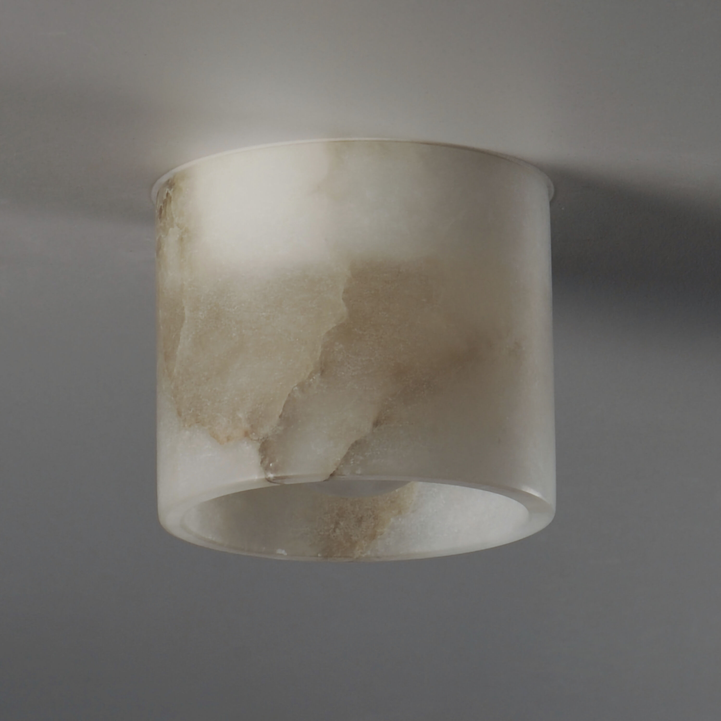Cava LED 5 inch Semi-Flush Mount Ceiling Light in White Alabaster
