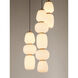 Soji LED 15.75 inch Black and Gold Multi-Light Pendant Ceiling Light